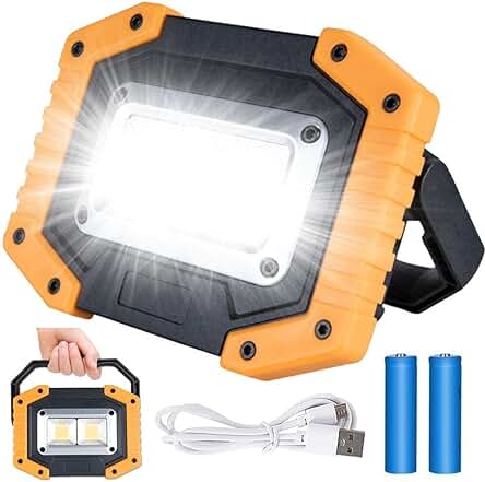 Foco LED recargable Plartree 30W con 3 modos de luz y impermeable para actividades al aire libre
