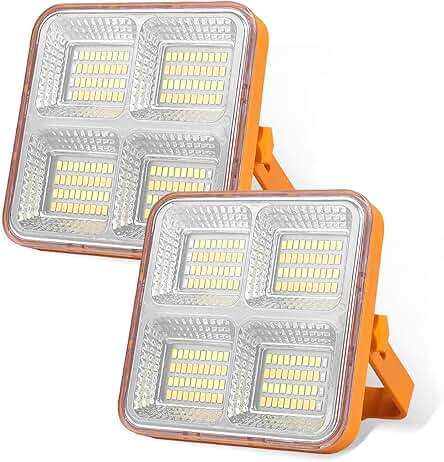 Foco LED recargable solar de alta potencia con múltiples modos y base magnética.