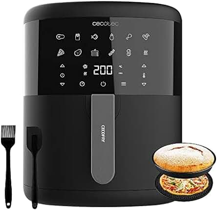 Freidora de Aire Cecotec 6L con Accesorios. Tecnología PerfectCook, Control Táctil, 12 Modos de Cocina.