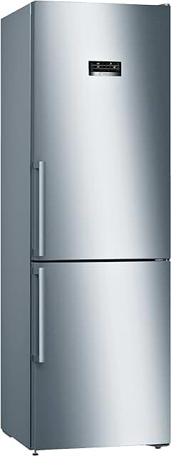 Frigorífico Bosch NoFrost con VitaFresh Plus y tirador exterior, acero inoxidable antihuellas.