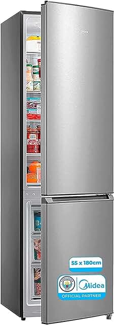 Frigorífico Combi MIDEA No Frost: Eficiente y espacioso refrigerador con congelador vertical sin escarcha.