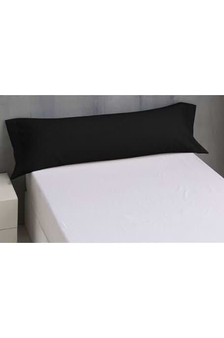 Funda de Almohada Hogar - Energy Colors Textil, 50% Algodón 50% Poliéster, Negro, Cama 150.