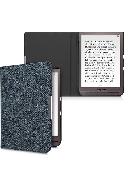 Funda de tela plegable para e-Reader Pocketbook InkPad 3/3 Pro/Color - Protección elegante para tu e-Book.