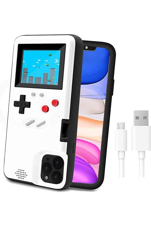 Funda de Teléfono para Juegos: Estuche Protector con 36 Juegos para iPhone 11 - Blanco