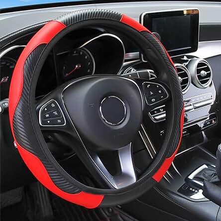 Funda de Volante Universal de Microfibra para Coche - Antideslizante y Transpirable (37-38cm)