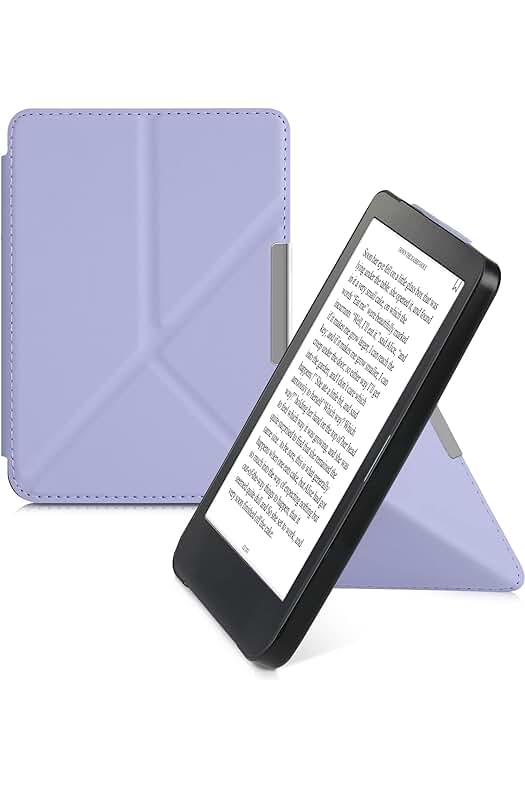 Funda Lila para Kobo Clara HD con Soporte y Cierre Magnético Origami.