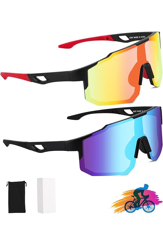 Gafas de Ciclismo Polarizadas para una Mejor Visibilidad y Protección UV400.