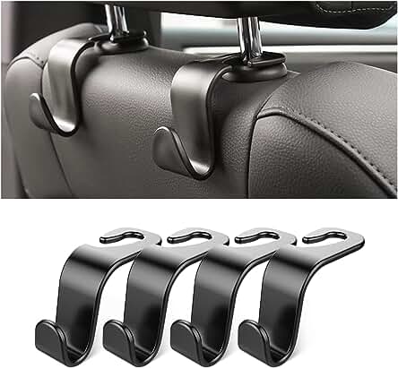 Ganchos para asiento de coche: la solución perfecta para mantener tus pertenencias organizadas en el coche.