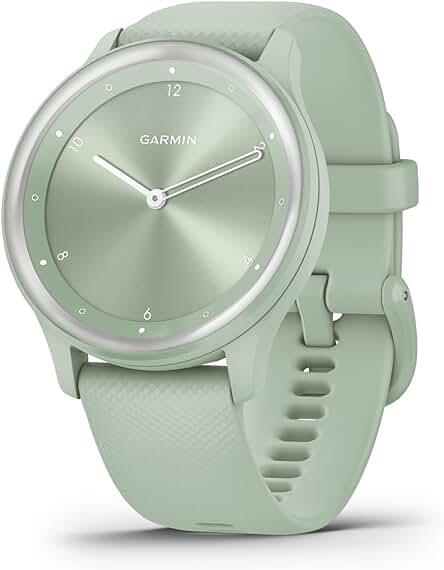 Garmin vívomove Sport - Smartwatch híbrido con seguimiento de salud y bienestar en color Verde mint