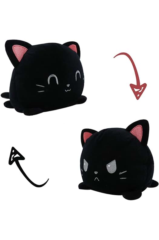 Gato de peluche reversible Mood Kitty - El regalo perfecto para expresar emociones.