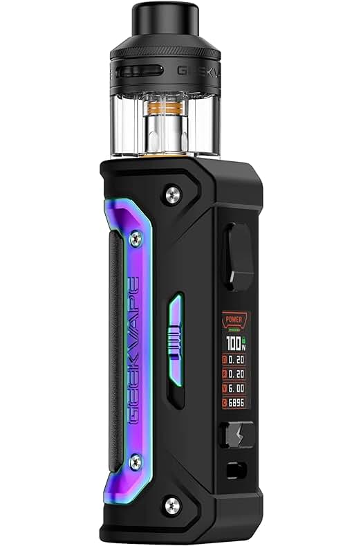 GEEKVAPE E100 Kit - Potente Vape Box Mod con versátil cartucho y resistencias intercambiables.