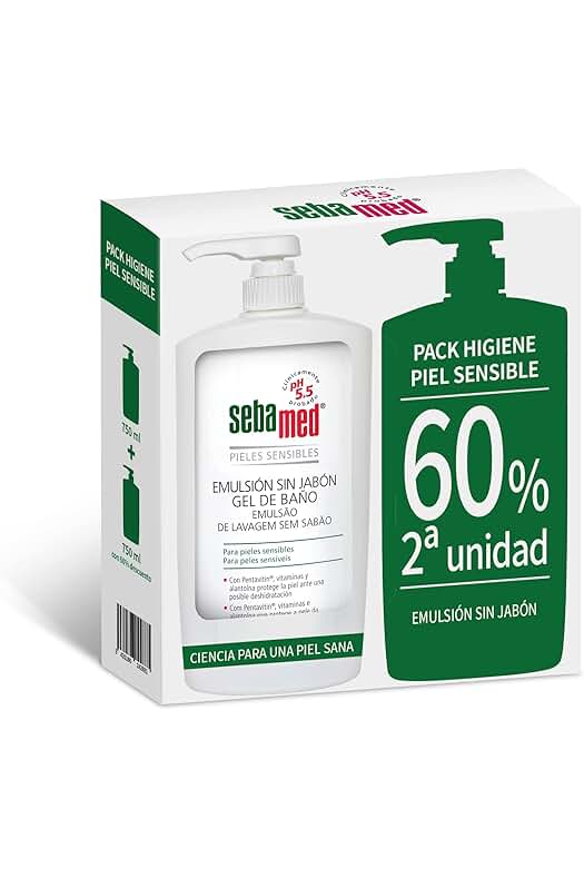 Gel de baño sin jabón Sebamed - Emulsión suave para pieles sensibles y normales.