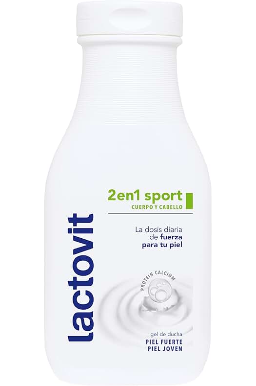 Gel de ducha y champú 2 en 1 - Fórmula deportiva para cuerpo y cabello, 250ml.