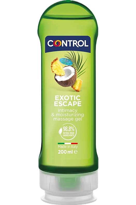 Gel de Masaje Corporal Exótico - Aroma a Frutas Tropicales - Hidratante y Sin Manchas.