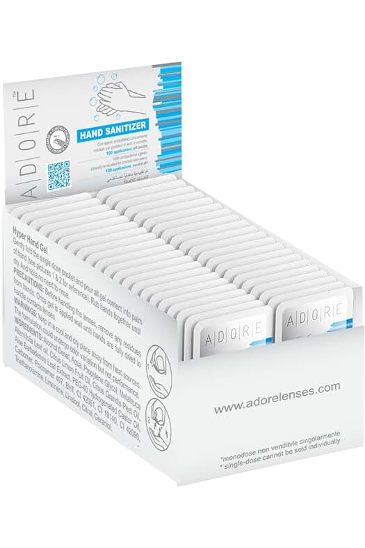 Gel Desinfectante de Manos ADORE - Gel de Alcohol en Sobres Individuales para Viajes.
