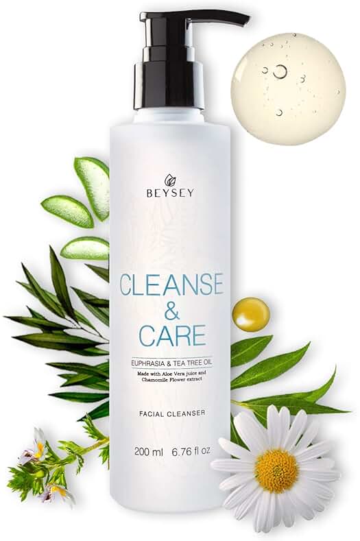Gel Limpiador Facial de Aloe Vera - Jabón Desmaquillante y Anti Acné - CLEANSE&CARE Beysey 200ml