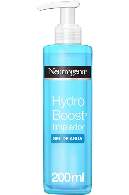 Gel Limpiador Facial Hydro Boost Neutrogena: Hidratación intensa para pieles sensibles, con ácido hialurónico.