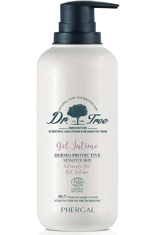 Gel Íntimo Hipoalergénico Dr. Tree: Higiene, Hidratación y Protección Dermoprotectora, Sin Sulfatos ni Siliconas, 400 ml.
