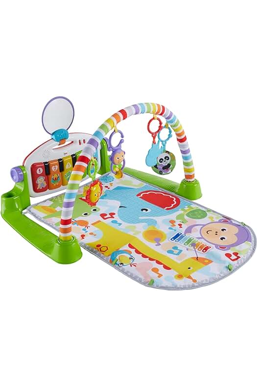 Gimnasio interactivo con piano para bebés: diversión y aprendizaje en un solo juguete.