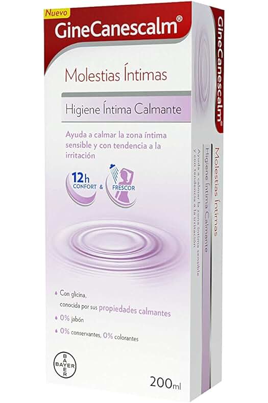 GineCanescalm Gel Íntimo Calmante para Candidiasis Vaginal e Irritación Vulvar, 200 ml.