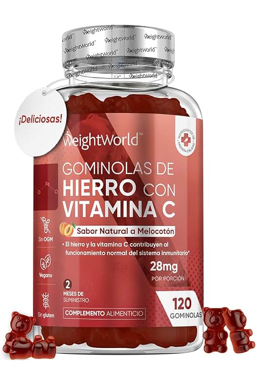 Gominolas Veganas de Hierro y Vitamina C para Fortalecer el Sistema Inmune y Combatir la Fatiga