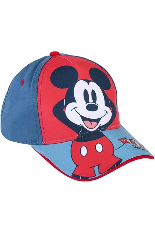 Gorra Infantil de Mickey Mouse - Azul - Talla 2-8 Años - Ajustable - Diseño Original Español.