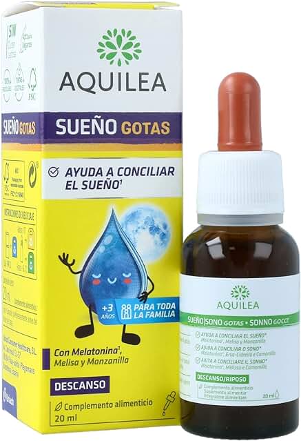 Gotas para el Sueño con Melatonina para toda la Familia - Aquilea Sueño - 20ml