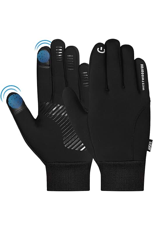 Guantes de ciclismo de invierno táctiles y resistentes al viento para hombres y mujeres.