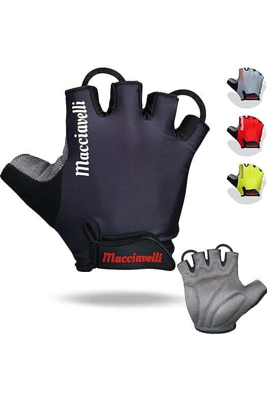 Guantes de Ciclismo MACCIAVELLI® - Óptimo agarre y protección para bicicleta de carretera y montaña.