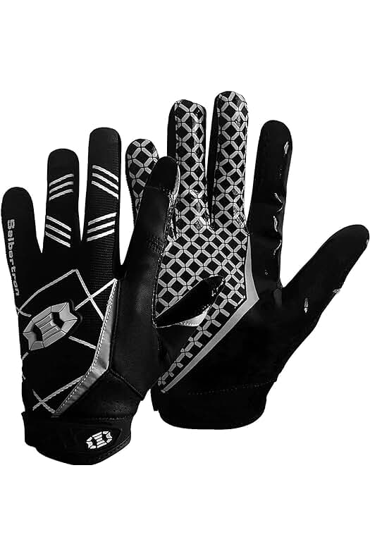 Guantes de fútbol americano para jóvenes y adultos: Seibertron Pro 3.0 Elite Ultra-Stick Receiver Glove