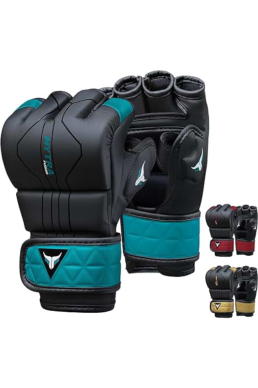 Guantes de MMA de Palma Abierta para Kickboxing, Grappling y Entrenamiento en Jaula