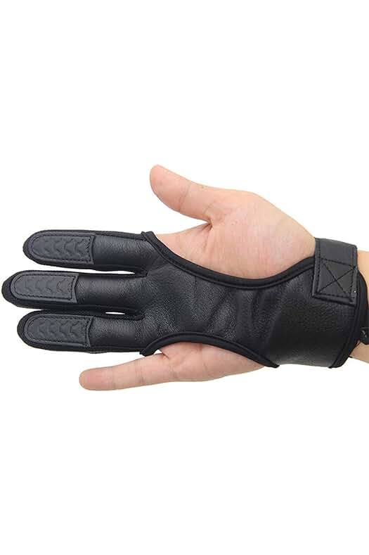 Guantes de Tiro con Arco de Cuero Genuino para Mayor Precisión y Protección
