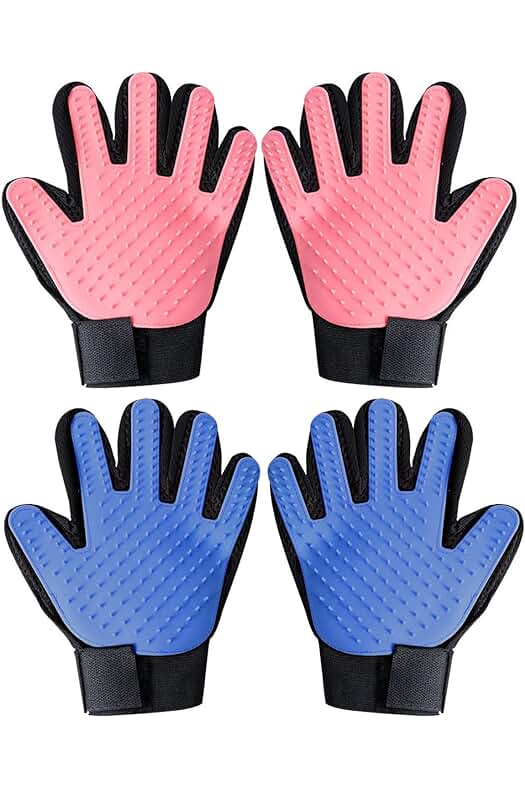 Guantes para el cuidado del pelo de gatos: cepillo doble cara para pelo corto y largo.
