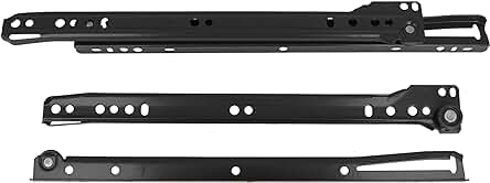 Guías Correderas Metálicas Amig - Rieles para Cajones de Muebles | Acero Negro | 300 mm