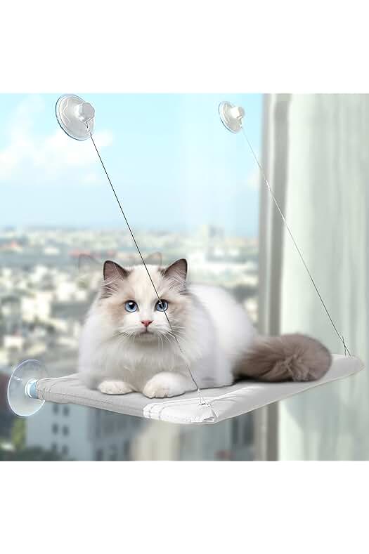 Hamaca Gato Ventana: La Mejor Cama Colgante para Gatos, Ideal para Tomar Siestas y Disfrutar del Sol.