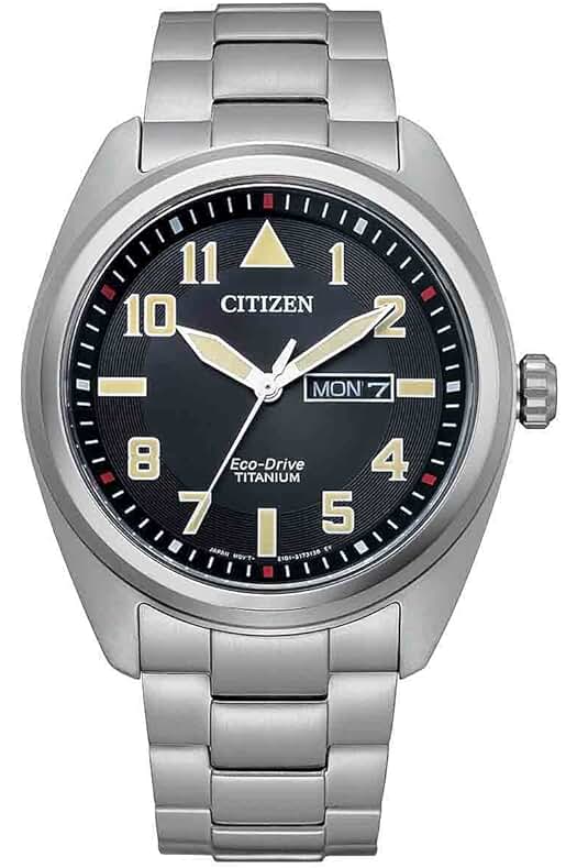 Herren Eco-Drive Armbanduhr aus Titan - Stilvoller Zeitmesser mit umweltfreundlicher Energiequelle.