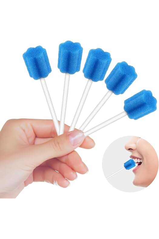 Hisopos bucales desechables: Cuidado oral fácil y práctico para adultos, ancianos y niños.