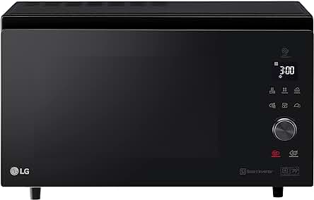 Horno Microondas LG MJ3965BPS - 4 en 1, Display Digital, Función Smart Inverter, Color Negro