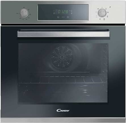 Horno Multifunción Candy Pop Evo FCP625XL/E, 70L, Limpieza Aqualítica, 8 Funciones, Clase A+, Inox y Negro.