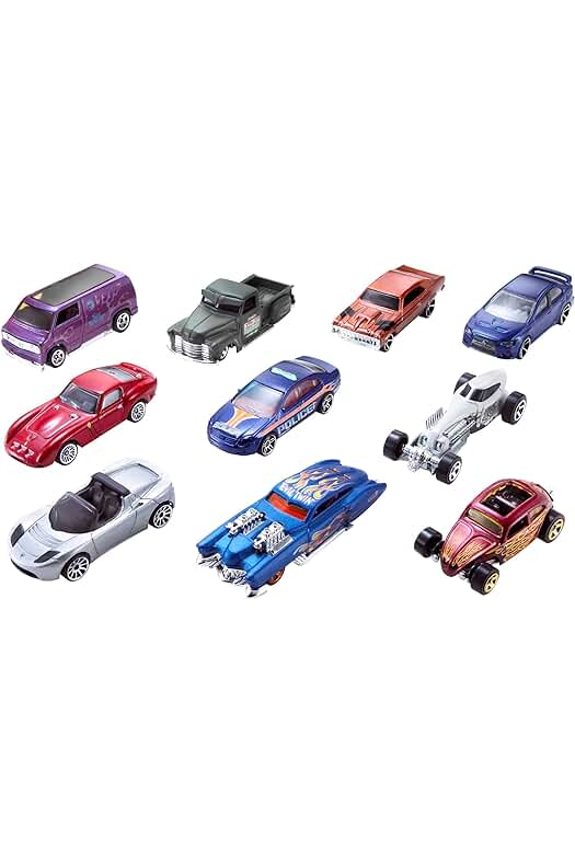 Hot Wheels Pack de 10 Vehículos, coches de juguete (modelos variados) (Mattel 54886) - ¡Oferta Especial!