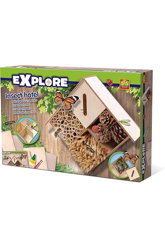Hotel para insectos de colores vibrantes, modelo surtido: ¡Un hogar acogedor para tus pequeños amigos!