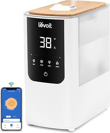 Humidificador Inteligente LEVOIT OasisMist 4.5L - Silencioso, Eficiente y con Aromaterapia.