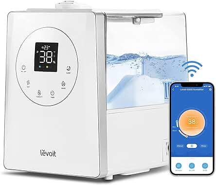 Humidificador LEVOIT de 6L para Bebés con Niebla Fría y Caliente, Aromaterapia y Control Inteligente