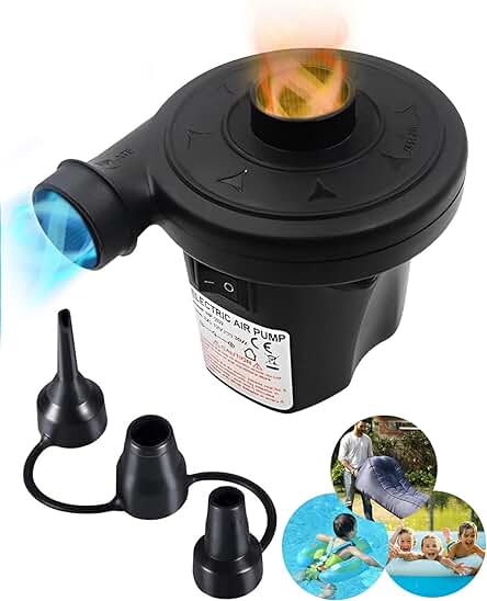 Inflador Eléctrico para Exteriores: Potente Bomba de Aire 2en1 para Piscinas Inflables