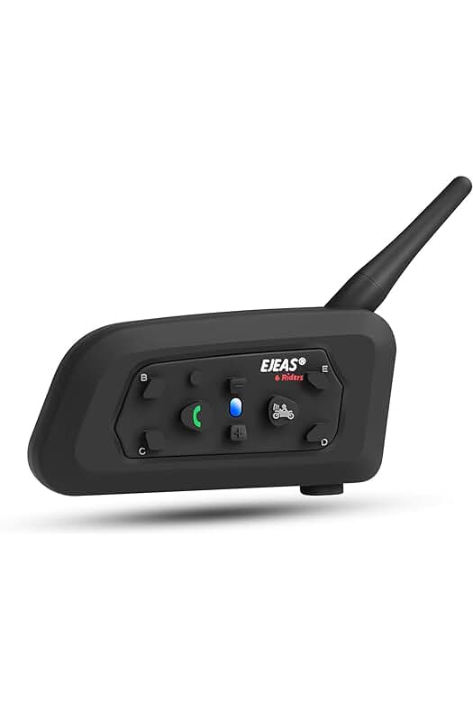 Intercomunicador Bluetooth para casco de motocicleta con alcance de 1200M y capacidad para 6 pilotos