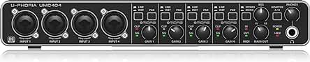 Interfaz de audio/MIDI USB Behringer U-PHORIA UMC404HD de alta calidad a 24 bits/192 kHz.