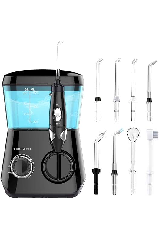 Irrigador Bucal Eléctrico TUREWELL: Potente, versátil y eficaz para una limpieza dental completa.