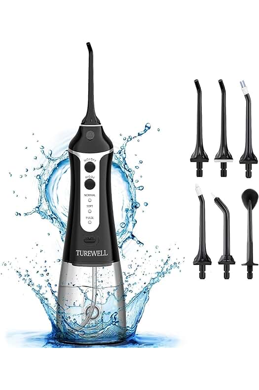 Irrigador Dental Portátil Recargable con 6 Boquillas y 3 Modos de Limpieza