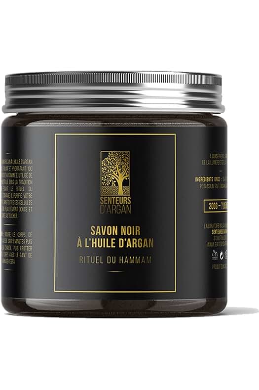Jabón negro exfoliante: purifica y renueva la piel eliminando las impurezas - 200g.