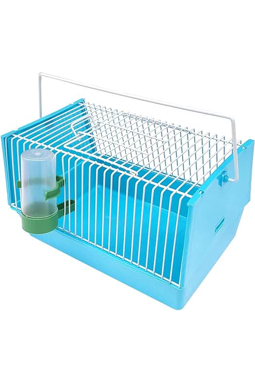Jaula de pájaros portátil: Jaula de viaje para aves y animales pequeños.
